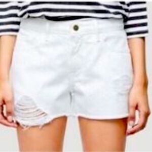 Frame Denim Le Grand Garçon Short Blanc Pike White Cotton Shorts Size 26 📦